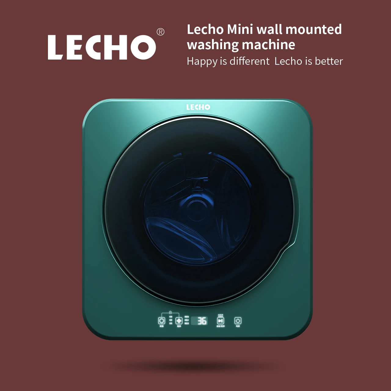 Стиральная машина Lecho с фронтальной загрузкой, полностью автоматическая, 3 кг