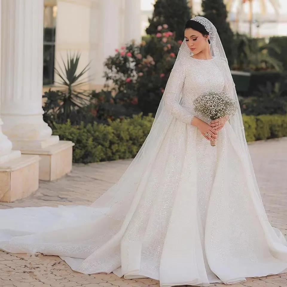 China manufacturer muslim wedding dress bridal gowns wedding dress for muslims women muslim saudi arabia wedding dress