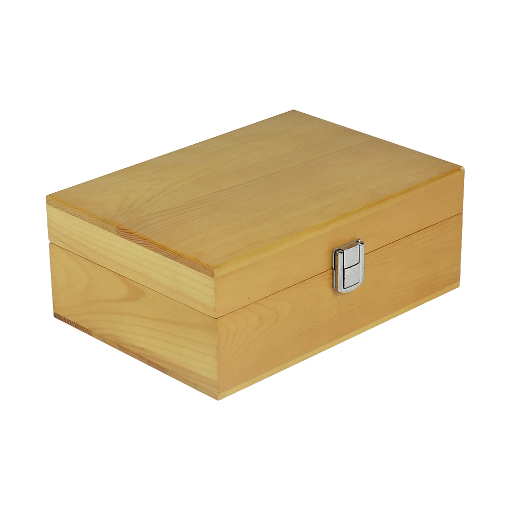 OEM wooden gift packing boxes with lid FSC dark brown wooden storage box wooden box
