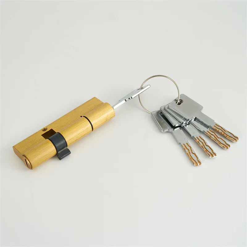 Euro Hot Sale Double Sides Opening Brass Safe Lock Cylinder Double Open Lock Cylinder Types C Grade brass cylinder