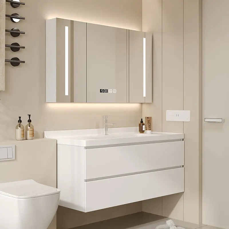 Hot sale modern bathroom vanity with storage Shower Cabinet Wooden New Customized wash basin vanity bathroom cabinets wholesale