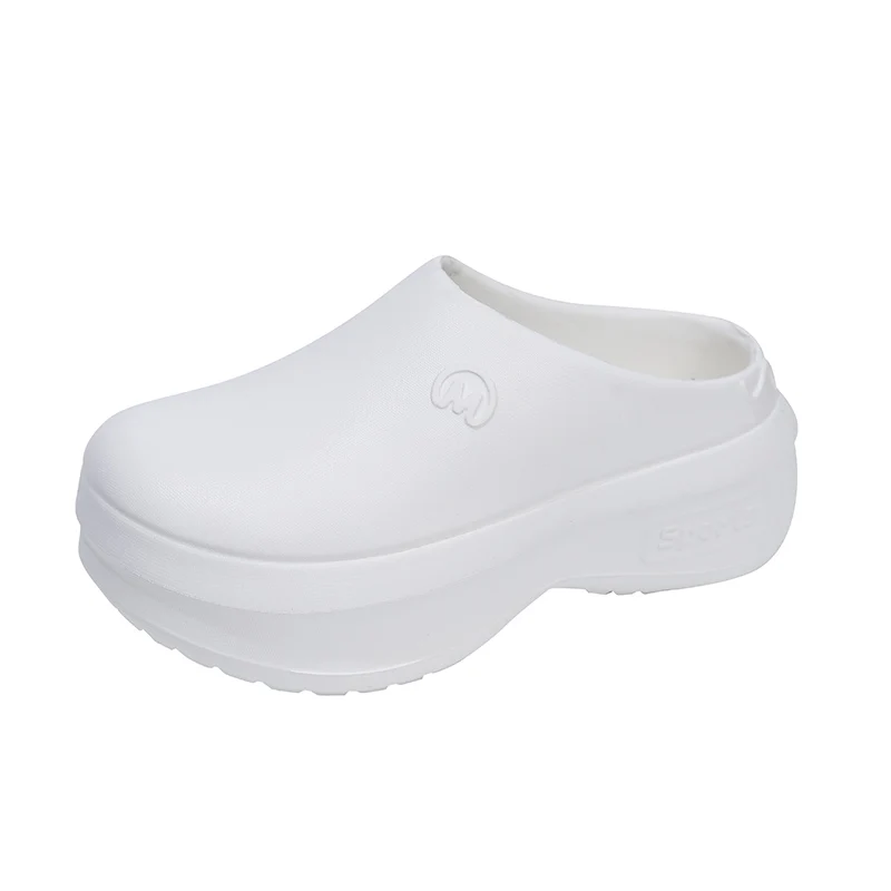 New models high quality medical clogs woman white platform 5cm heels EVA mules low prices slippers sandals garden shoes factory