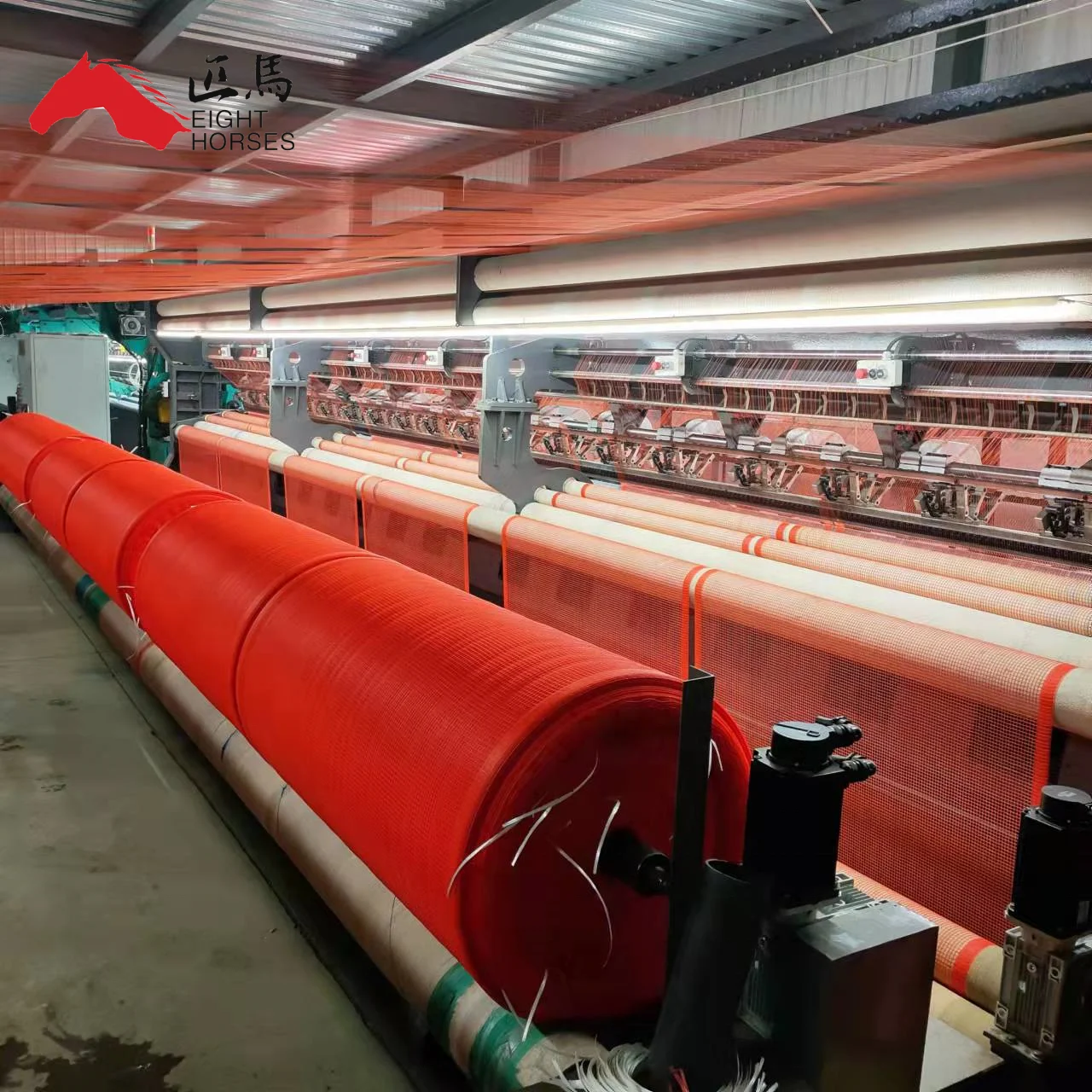 Orange construction safety net with 100% virgin HDPE +UV stabilized with 50%-80% shade rate used for scaffold protect