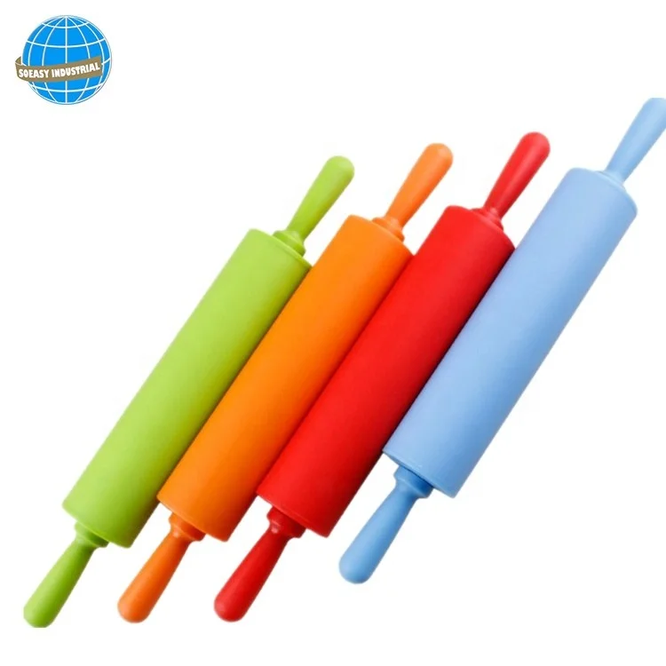 Антипригарная силиконовая Скалка, ролик для теста, Детская Скалка