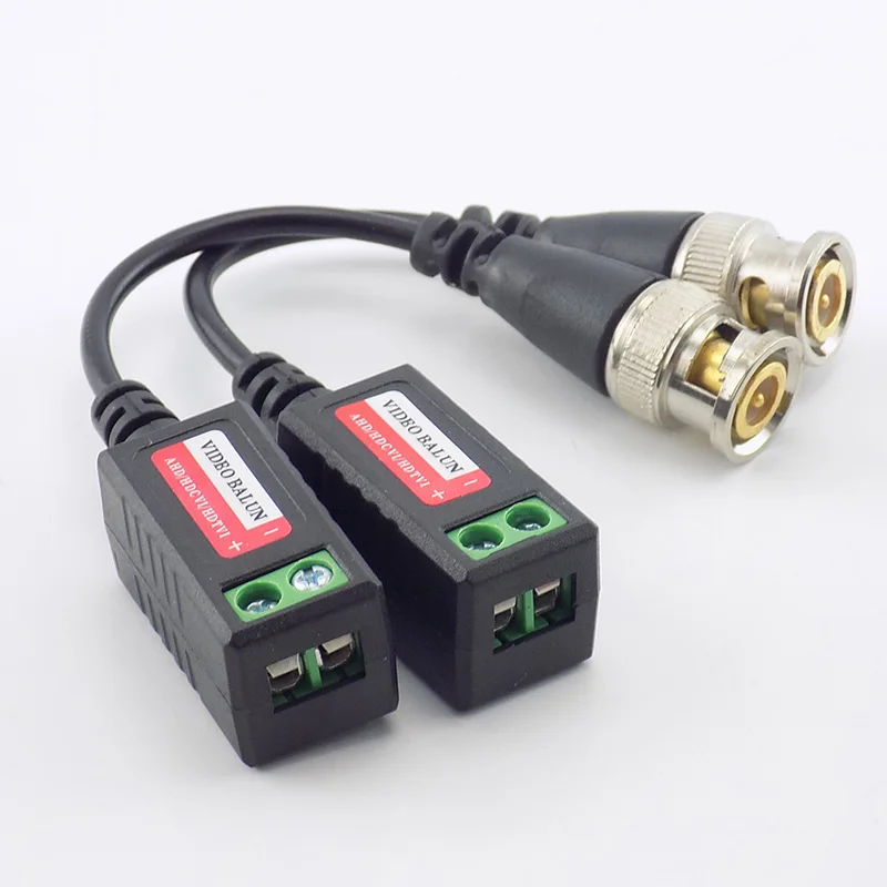 BNC UTP Cat5/5e/6 BNC Video Balun Transceiver Adapter Transmitter for HD 720P 1080P