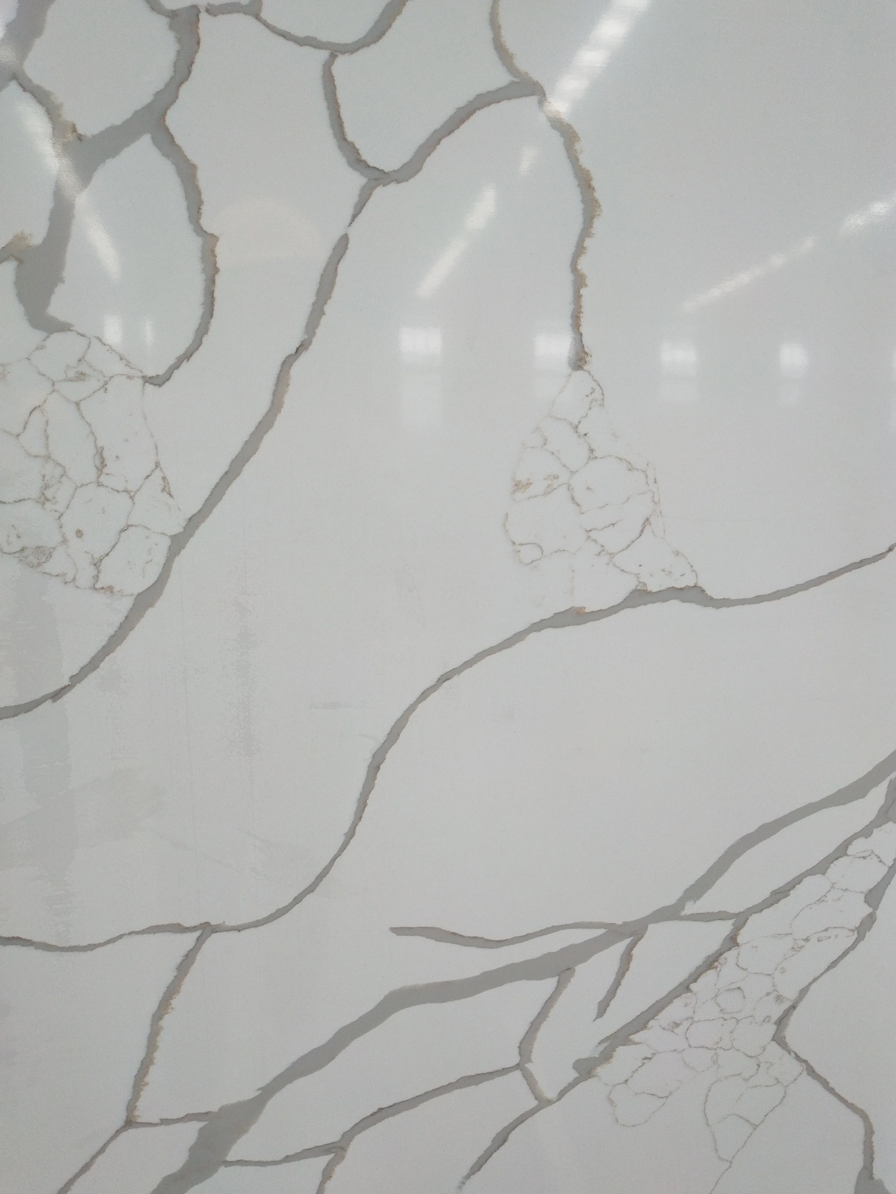 Customized Calacatta Gold Quartz Slabs for Countertops, Worktops, Tabletops 20mm/30mm thick