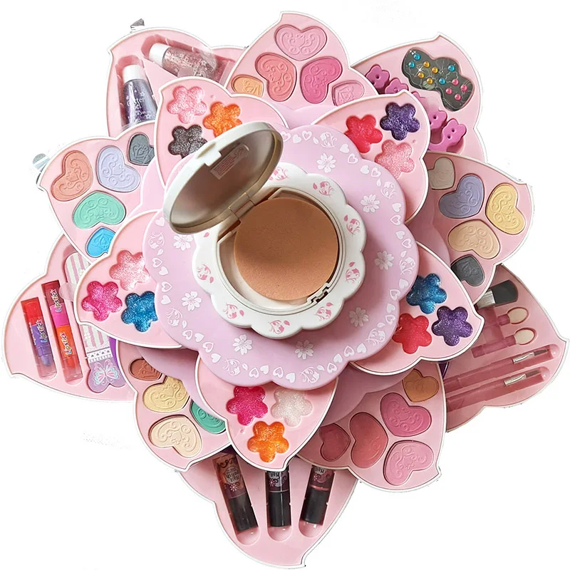 Makeup Kit for Girls - Flower Shaped Little Girls Makeup Kit for Kids