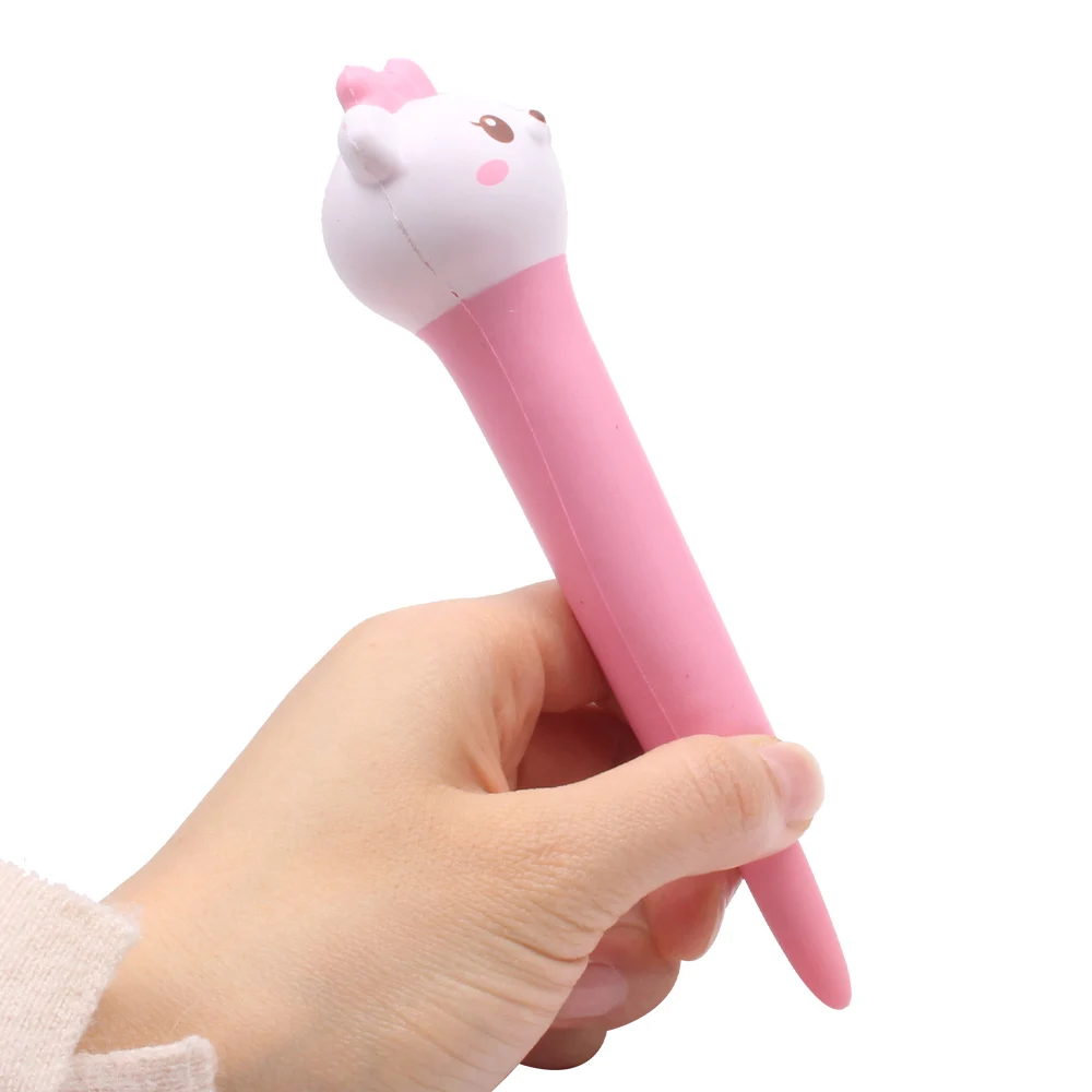 Squishies Cute Bear Animal Pencil Toppers Grips Holder Kawaii Slow Rising Stress Relief Squeeze Toy