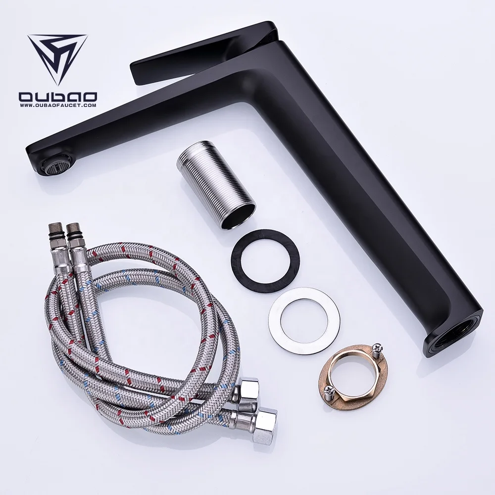 Competivity Price Good Quality Matte Black Bathroom Waterfall Basin Mixer Faucet