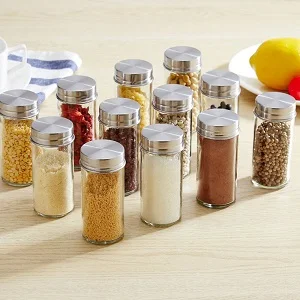 Rotating Spice Rack Organizer with 12 Jars - Revolving Standing Seasoning Tower for Countertop Kitchen Cabinet, Stainless Steel,