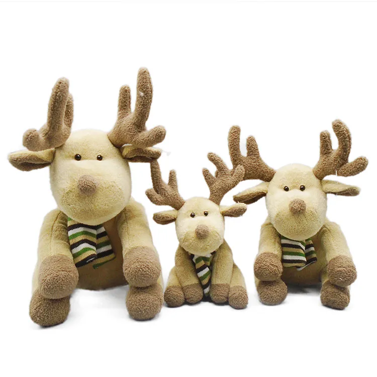 Плюшевая игрушка мягкий олень мягкая с шарфом