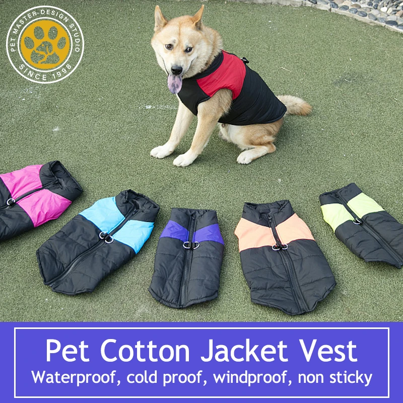 SinSky Hot Sale Wholesale Dog Warm Vest Non Sticky Thickened Windproof Pet Clothing Dog Waterproof Coat