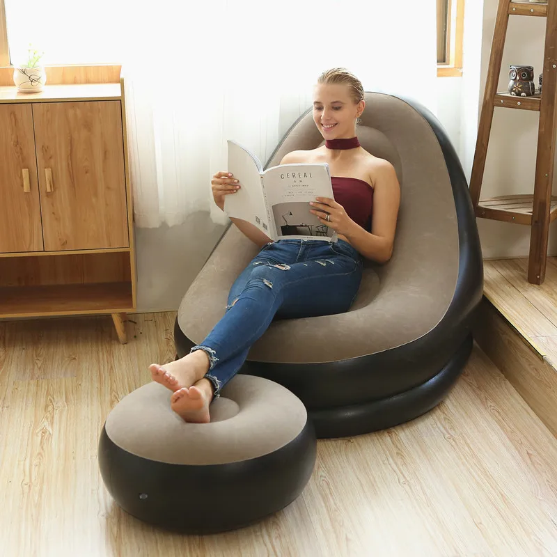 Thickened PVC Inflatable Living Room Lazy Chair Sofa