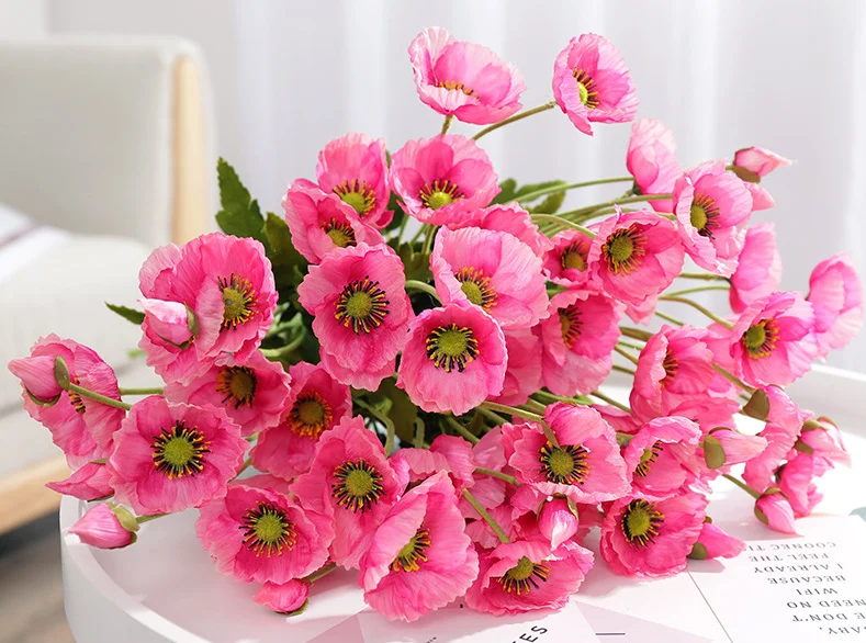 Simulated poppy flower wedding simulated flower corn poppy wedding home decoration artificial flower