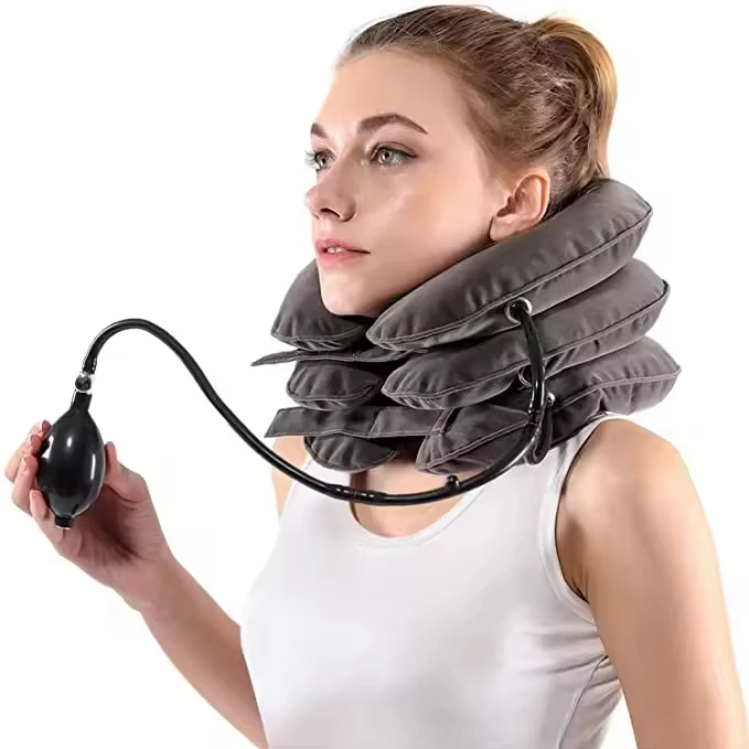 Soft U Shape Cervical Spine Brace Neck Shoulder Pain Relax Massager Inflatable Traction Massage Adjustable Neck Stretcher Pillow