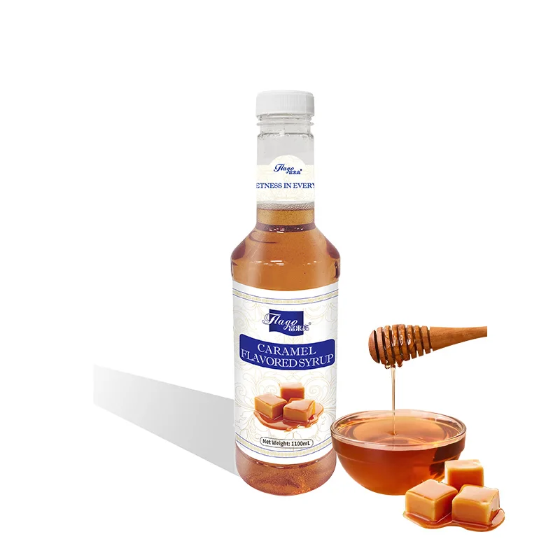 Flago 1100ML syrup bottle syrup bottle caramel flavored concentrated syrup For milk tea and coffee and fruit tea toppings