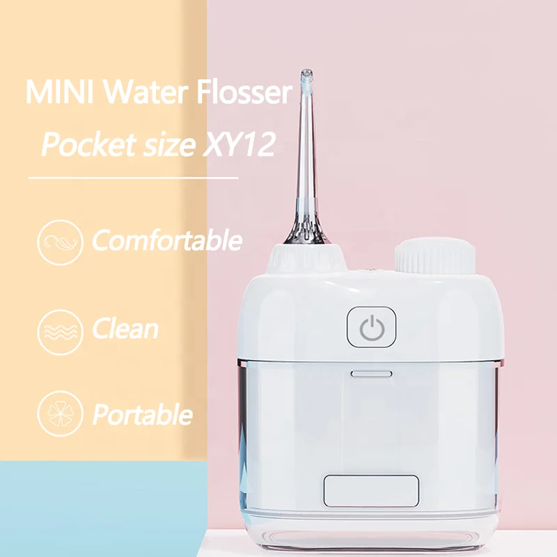 Portable Mini Travel Water Flosser IPX7 Waterproof Tooth Cleaner Rechargeable Water Oral Irrigator