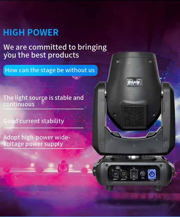 HAT  High Quality MiNi 7R 230W Sharpy Stage DJ Music Full color RGB Beam Moving Head 230W  8 /16/24  Prisms beam light for Sale