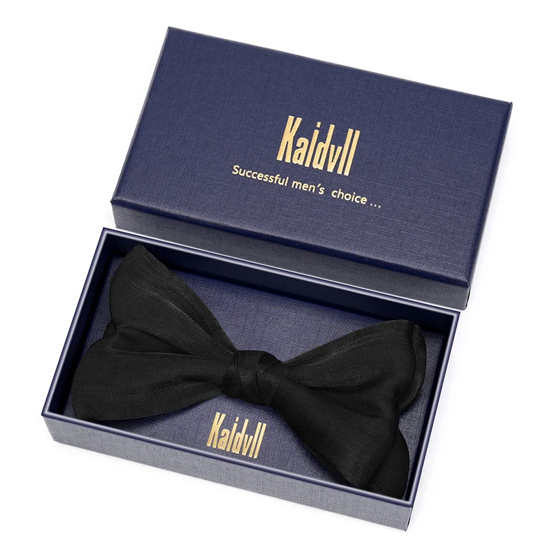 Adjustable Bowknot Classic Butterfly Cravat Adult Double Tie Business Gift Wedding Black Bow Tie