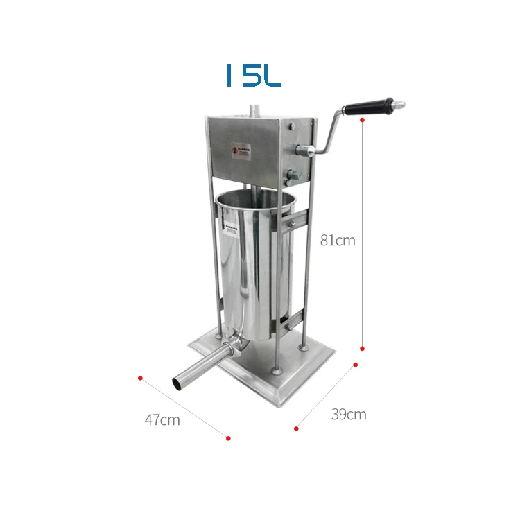 High Quality 3L Vertical Chicken Small Hand Operated Manual Tabletop Pork Sausage Stuffer Filler Maker Making Machine Equipment