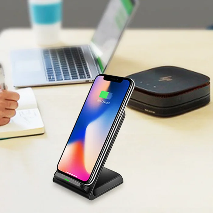 
Mobile Phones Holder 2021 Wholesale Wireless Charger 2 in 1 Qi Stand 10W Fast Wireless Charging Adapter for iphone 12 Charger 