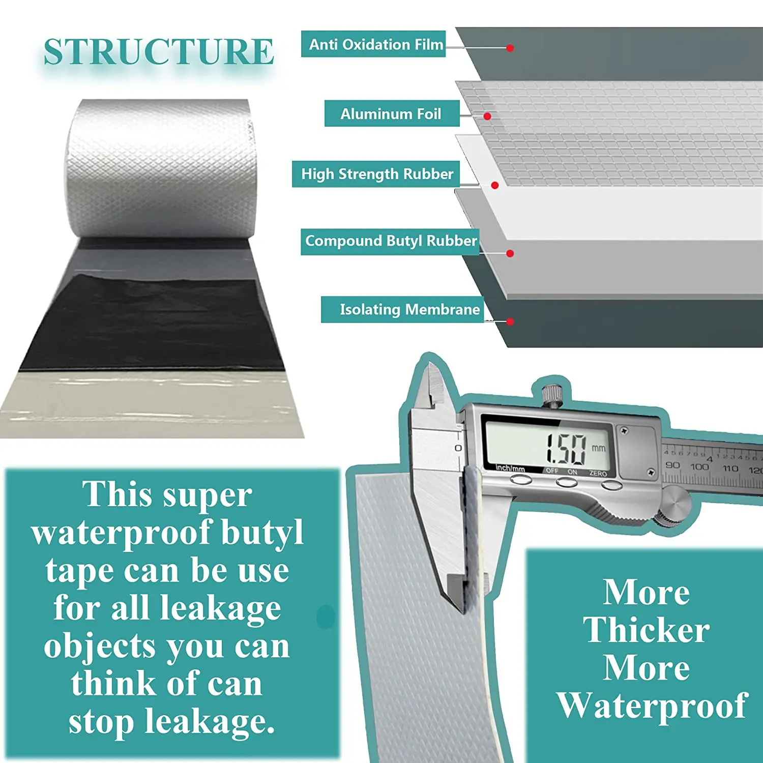 Super Waterproof Tape Sticky Surface Glue Tape Super Adhesion Tape for Leaks High Pressure