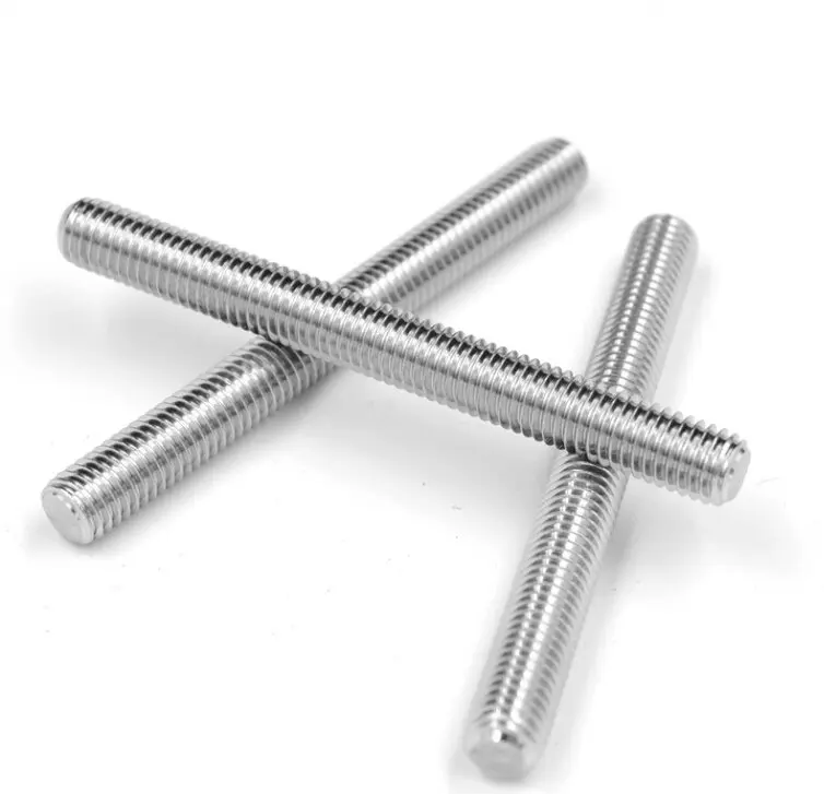 SS304 M2-M100 Thread Bar Rods Bolt Nuts Stainless Steel Threaded Rod For Tele-communications Equipments