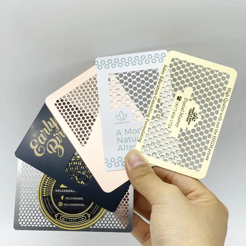 Custom Metal Business Card with Logo Design Engraved Luxury Membership Visit Card Stainless Steel Finish Laser Cut Business Card