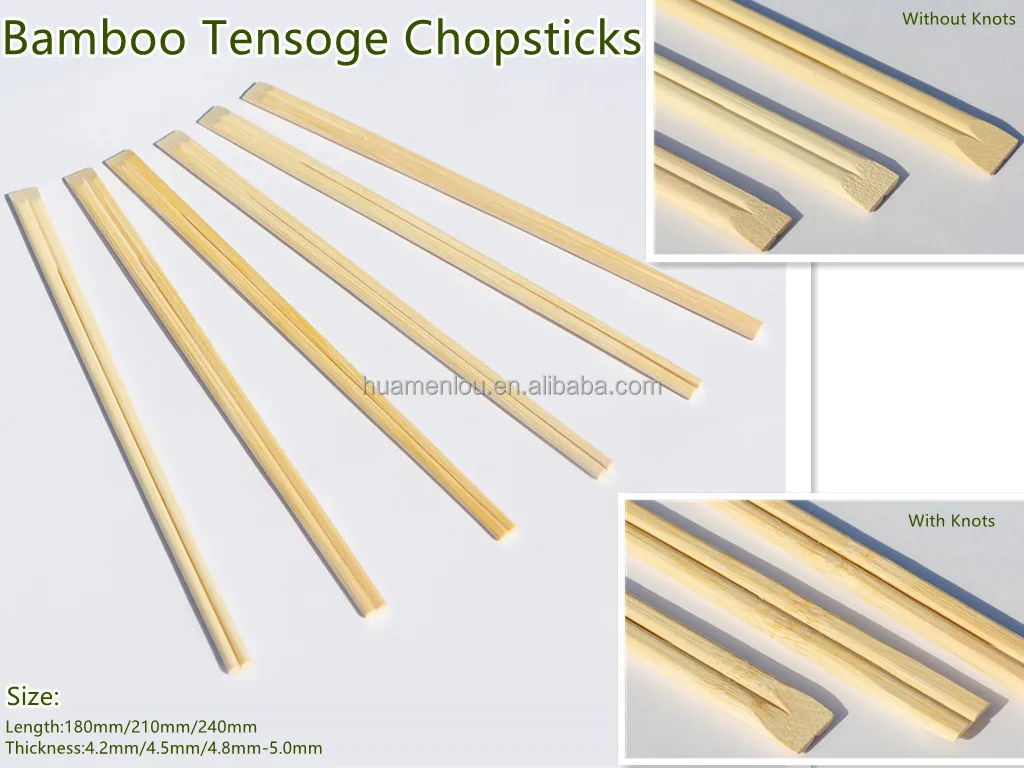 Wholesale Custom Printed Disposable One Time Use  Bamboo Twins Chopsticks for Dinner Set
