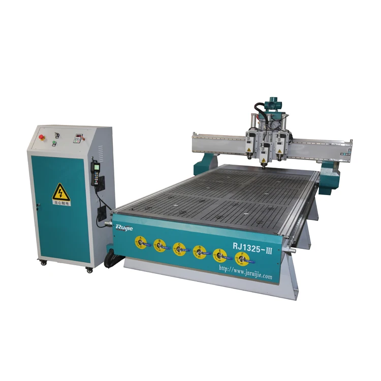 Multi Head CNC Router Wood Lathe CNC 4 Axis CNC Router 1325 Woodworking Machine Wood Door Making Provided Spindle Head 1700 KG