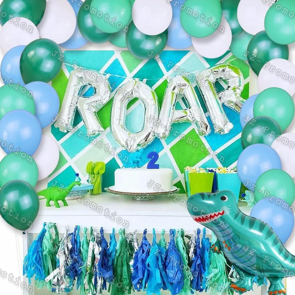 2024 dino Dinosaur Party Decorations Balloons Garland arch Kit ROAR Foil Balloon Happy Birthday For Kids Boys Baby Shower
