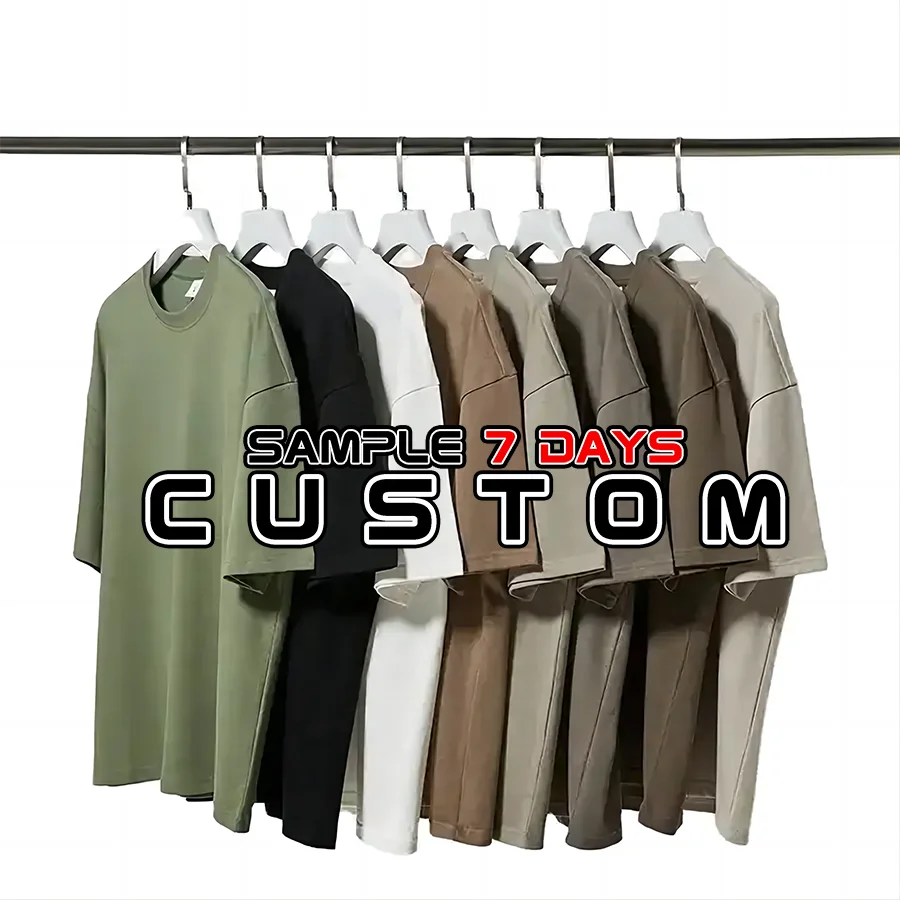 Wholesale Custom Logo Heavy Weight Plain Tshirts Bulk Tee 100 Cotton Men Tshirt 300gsm Thick Cotton Oversized Blank T Shirts