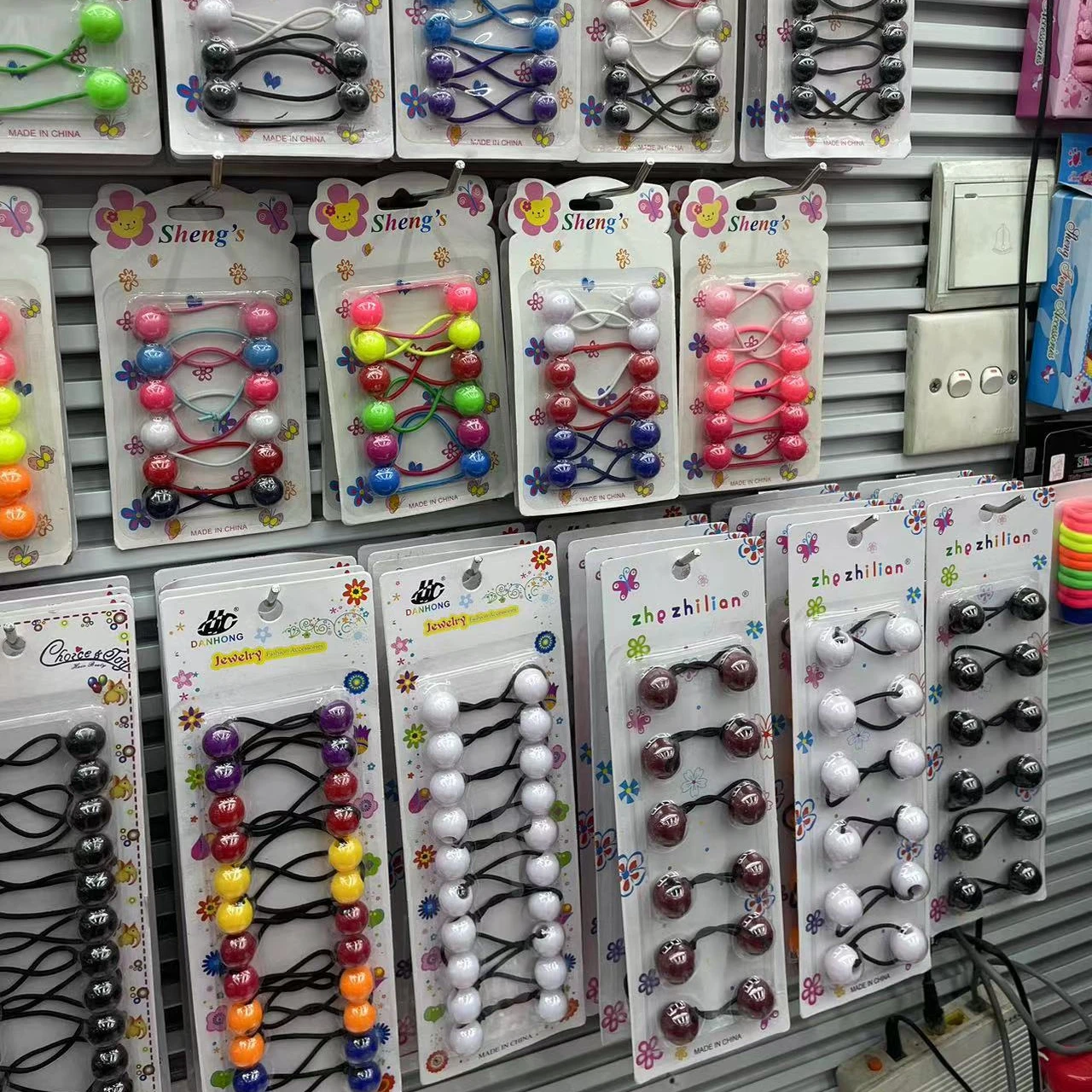 MYLLULU Cartoon Scrunchies Glitter Shiny Hair Accessories Ring Elasticity Hair Band Kids Girls Women Ladies Nylon Ball Hair Tie