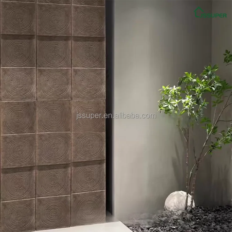 1200*300mm Big Size Wooden looks Polyurethane 3D PU Indoor And Outdoor Artificial Stone Panel