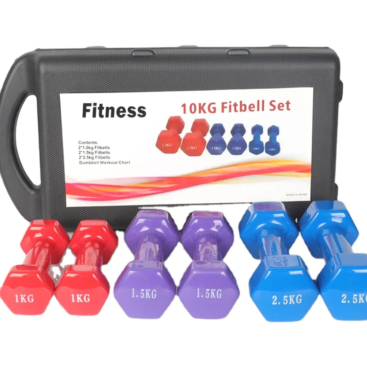 China Wholesale 10kg Bodybuilding Life Fitness Hexagonal Dumbbell