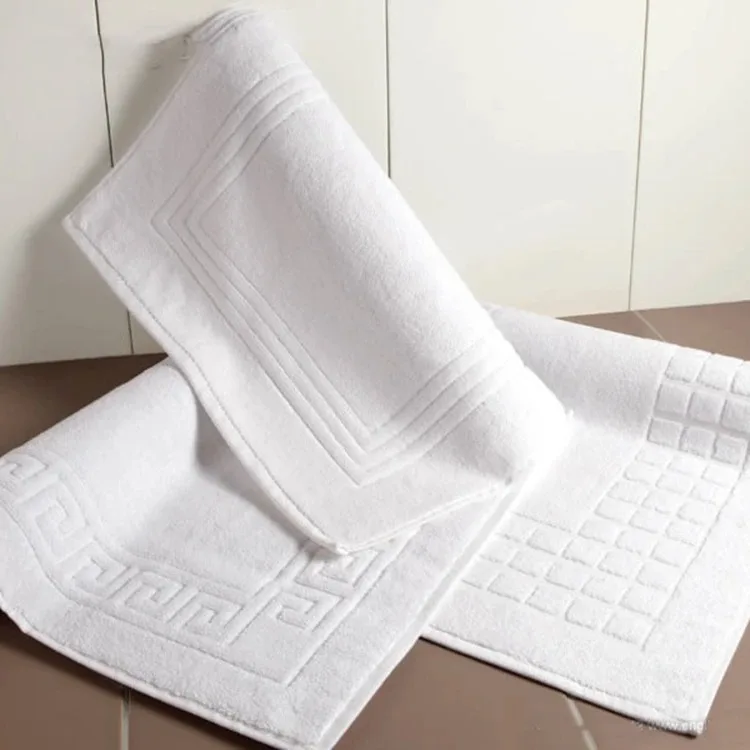 100% Cotton Luxury Customized Bathroom Floor Towel Hotel Jacquard Bath Mat
