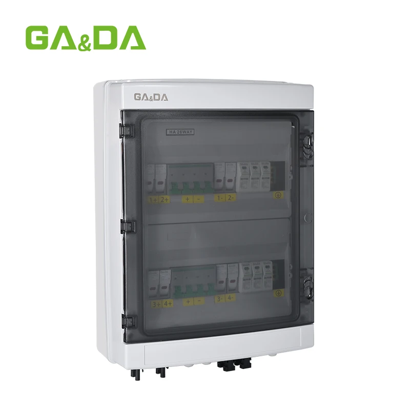 China Manufacture IP65 6 String outdoor waterproof PV Combiner Box