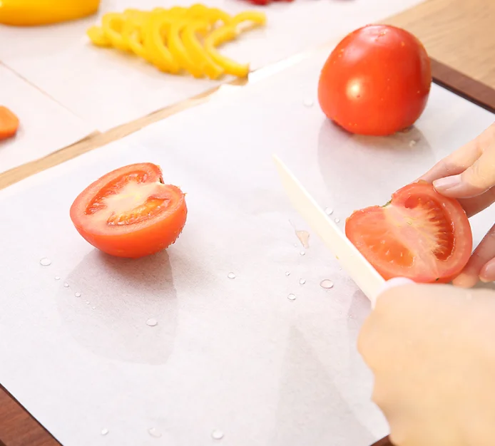 baking paper chopping board paper disposable for kitchen barbecue paper square silicone coated double sides