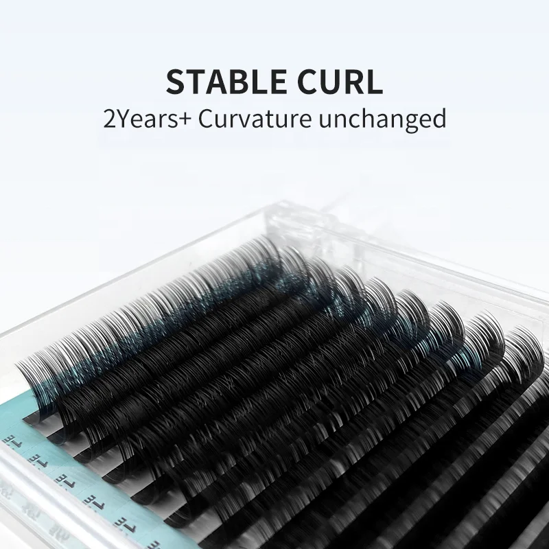 Best Quality Dark Black False Lashes NATUHANA Individual D Curl Mink Eyelash Extensions Products
