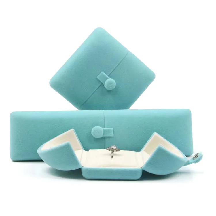 Bulk stock velvet jewellery gift box for rings pendant and necklace display