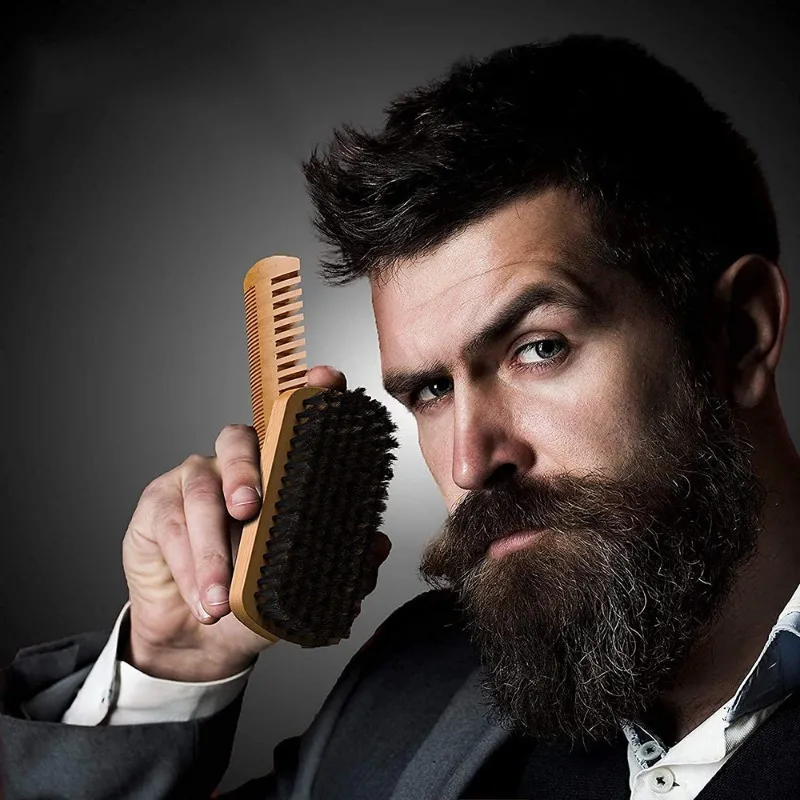 Beard Care Brush Comb Set, Double Sided Comb Beard Grooming Kit For Grooming Beards And Mustaches