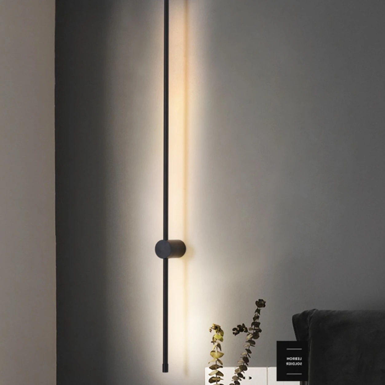 Minimalist long strip living room backdrop LED wall lamp classic corridor aisle acrylic iron wall light 60 80 100 120cm