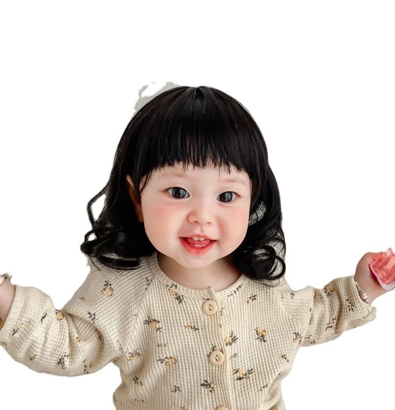 Wholesale Cheap Price Cute Child Hair Short Full Kid Synthetic Wig Original Hair Wigs Celebrate The Baby  Photo Wig