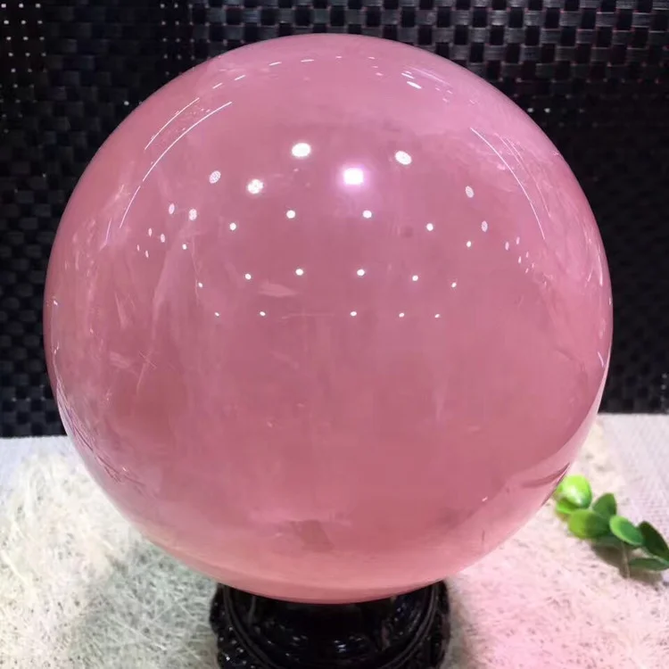
Polished Natural Pink Rose Quartz Decorative Crystal Spheres Magic Crystal Balls For Sale 