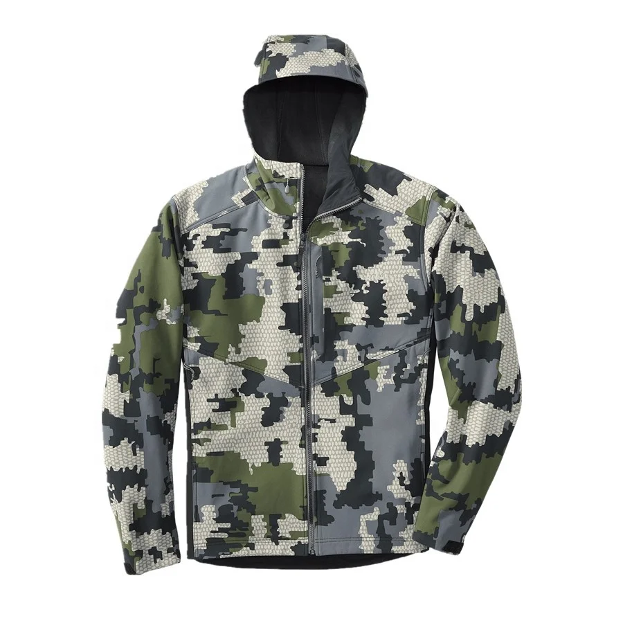 Men Outdoor Camouflage Jacket Comfortable Softshell Solid Tactical Waterproof Jacket for Men