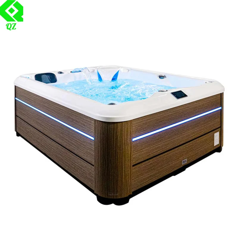 Modern round & Oval Acrylic 2-6 Person Double Whirlpool Spa Bathtub for Indoor & Outdoor Use in Villas