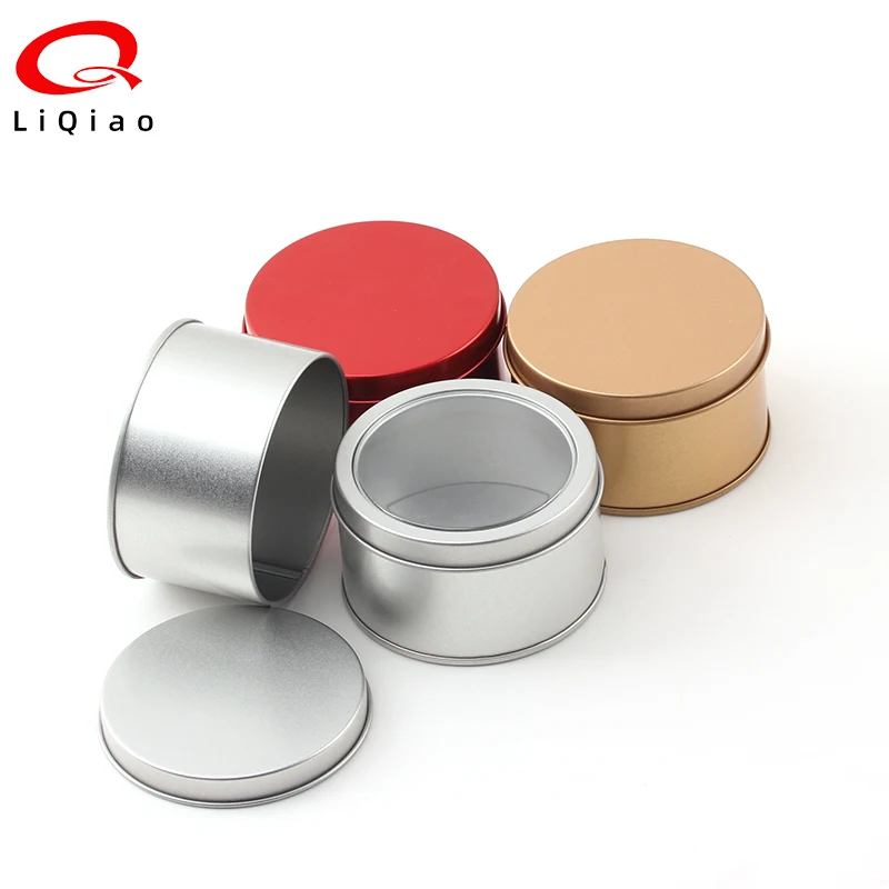 Hot selling Small Silver Tea Metal Tin Box Empty Mint Candy Round Packaging Candy Tin Box