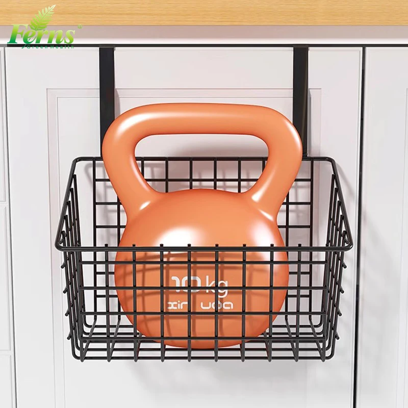 Iron Wall Hanging Basket Home Storage Basket Easy Install Home Organizer