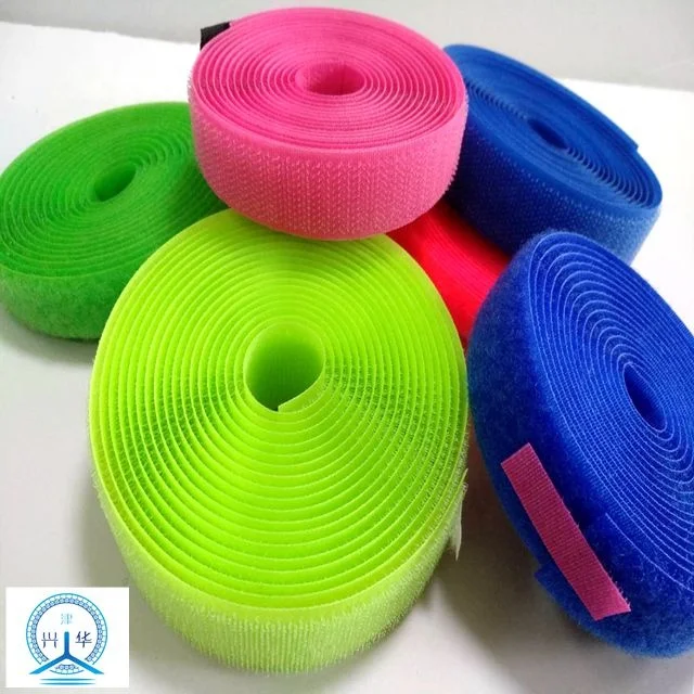 Custom Different Color or Width Hook and Loop Strap Manufacturer Fast Delivery Velcroes Tape Factory Price Hook and Loop Fabric