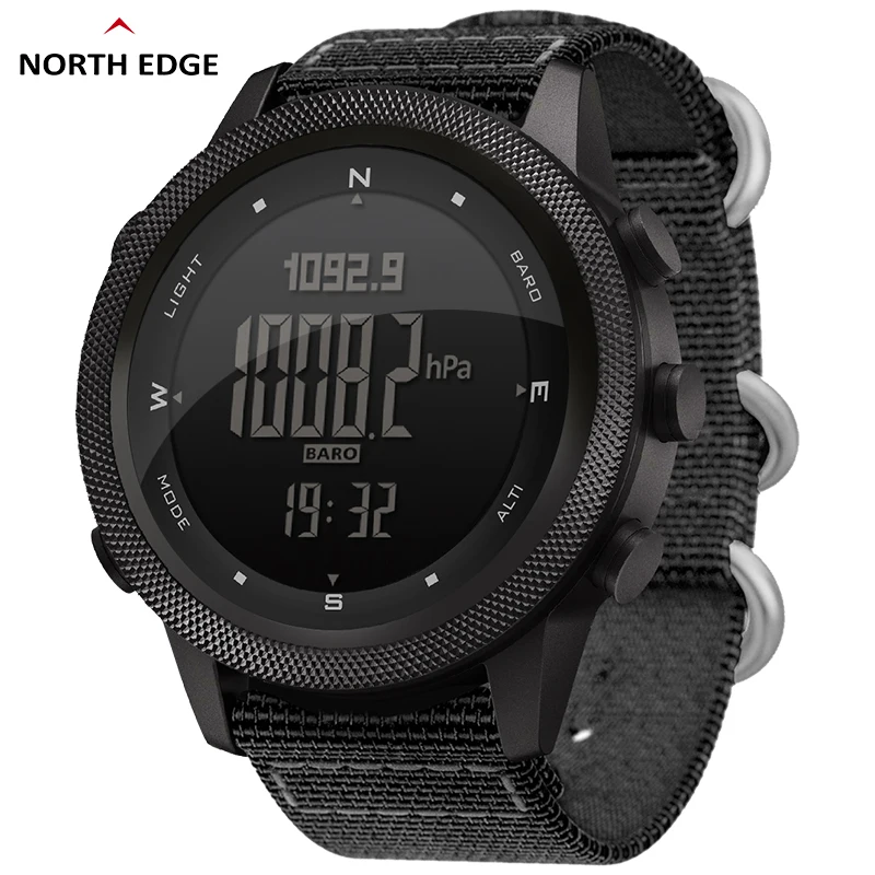 North Edge Outdoor Sports Watch Compass Altimeter Barometer Thermometer Multi-function IP68 Waterproof Sports Watch